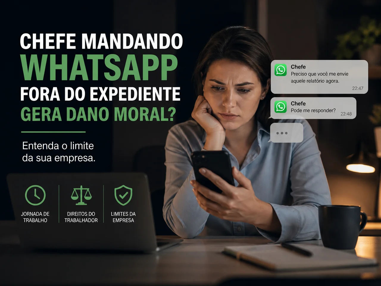 Chefe mandando WhatsApp fora do expediente gera dano moral? Entenda o limite